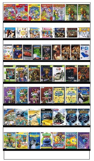 Voorbeeld schappenplan computer games